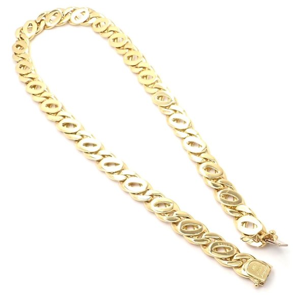 Rare! Authentic Vintage Cartier 18k Yellow Gold Link Chain Necklace - Picture 6 of 9